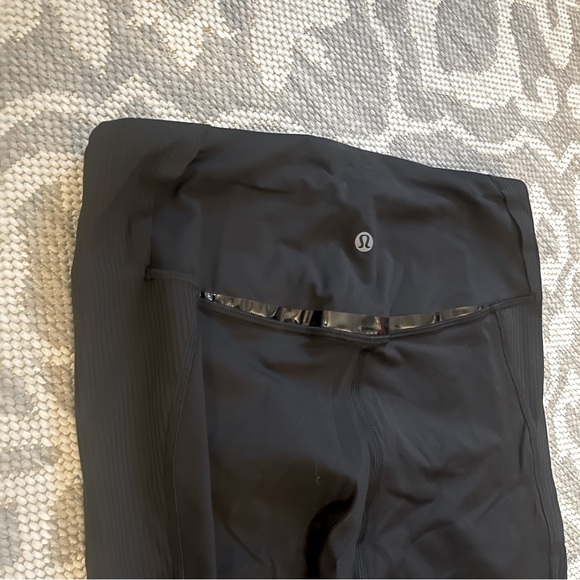 Lululemon black faux leather leggings - Picture 3 of 5